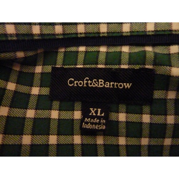 Croft & Barrow Checked Shirt-Long Sleeve-Pocket-sz XL - Picture 4 of 4